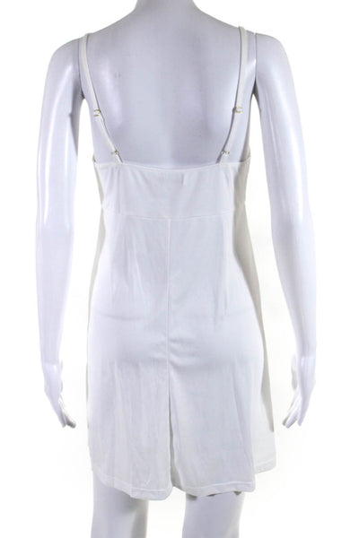 Christy Lynn Womens V-Neck Sleeveless Pullover Mini Tank Dress White Size S