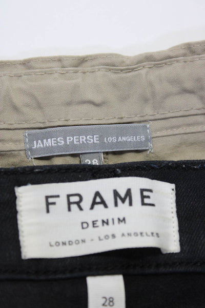 Frame Denim James Perse Womens Stretch Skinny Jeans Pants Black Size 28 Lot 2