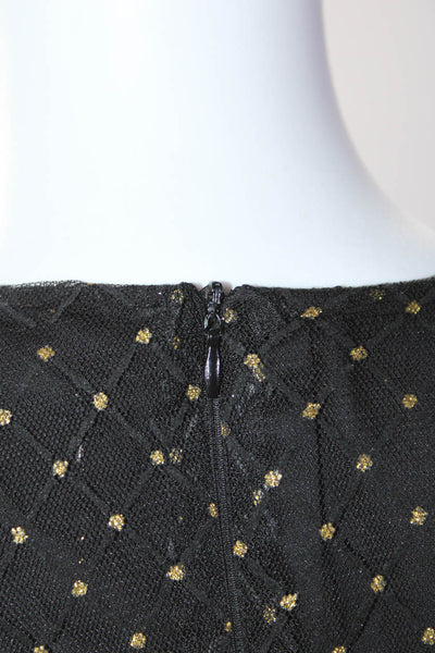 Ferrella Love Girls Metallic Spotted Long Sleeve Tulle Dress Black Size 170