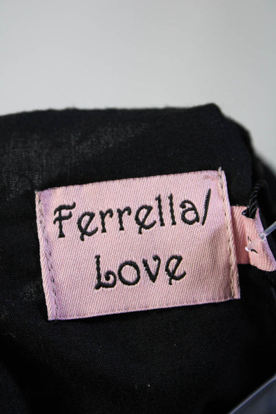 Ferrella Love Girls Metallic Spotted Long Sleeve Tulle Dress Black Size 170