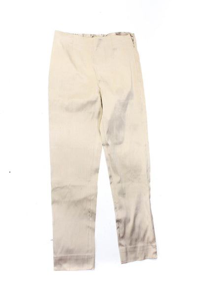 Vince Leggiadro Womens Pleated Front Tapered Leg Pants Blue Tan Size 6 8 Lot 2