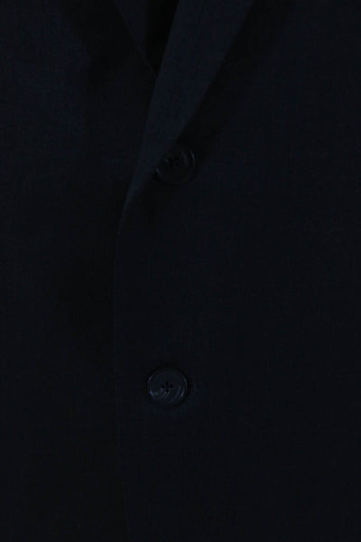 Samuelsohn Mens Dark Gray Wool Two Button Blazer Pants Suit Set Size 46R