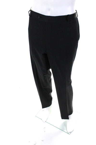 Samuelsohn Mens Dark Gray Wool Two Button Blazer Pants Suit Set Size 46R