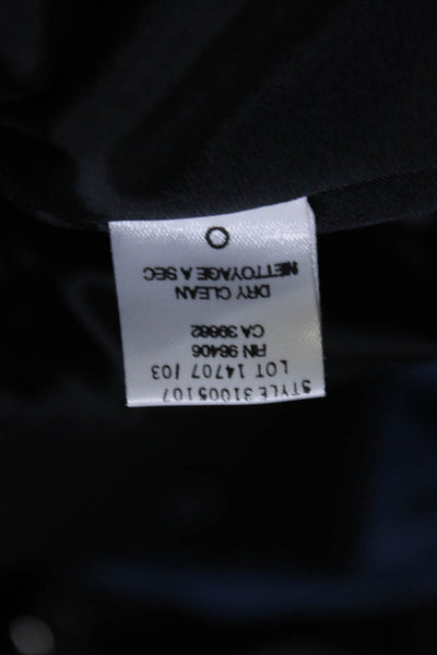Theory Womens Pinstripe Two Button Blazer Jacket Black Size Large