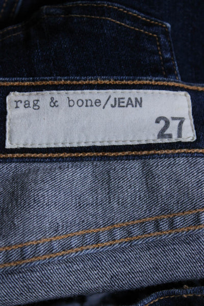 Rag & Bone Jean Womens High Rise Bell Bottom Flare Jeans Pants Dark Blue Size 27