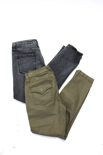 Rag & Bone Joie Womens Wax Coated Slim Skinny Jeans Pants Size 26 Lot 2