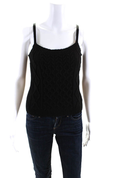 Anthropologie Womens Cotton Knitted Pullover Sweater Tops Set Black Size L