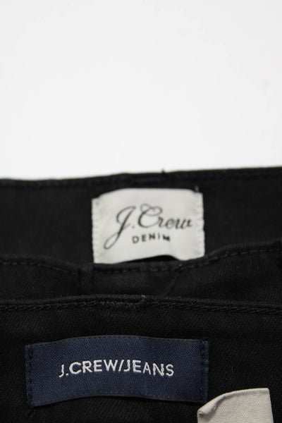 J Crew Womens High Rise Skinny Vintage Straight Jeans Black Size 29 29T Lot 2