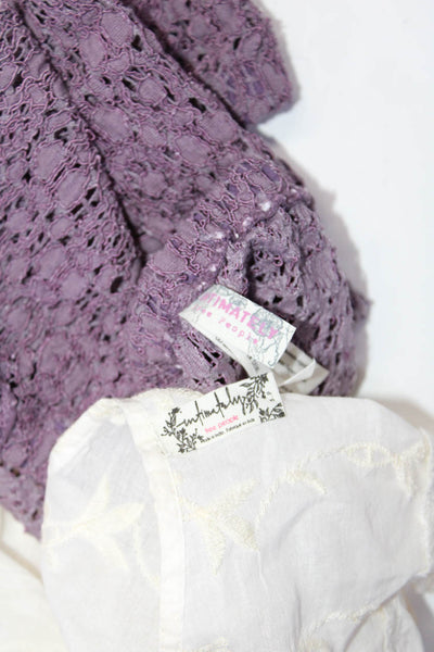 Intimately Free People Womens Lace Mini Loungewear Shorts Purple Size L S lot 2