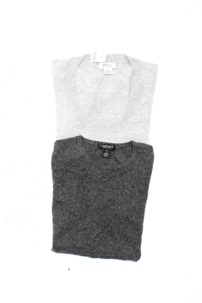 Barneys New York Women's Short Sleeves Pullover Sweater Gray Size M Lot 2