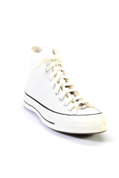 Converse Womens Lace Up Split High Top Sneakers White Brown Canvas Size 10