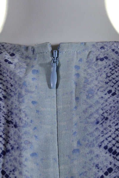 Equipment Femme Womens Silk Snakeskin Print Sleeveless Blouse Blue Pink Size XS