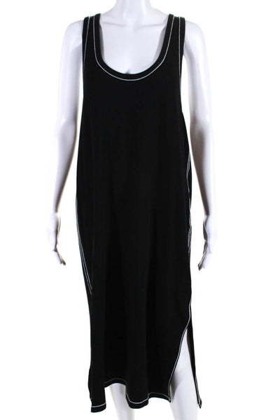Rag & Bone Womens Scoop Neck Jersey Midi Tank Sheath Dress Black White Large