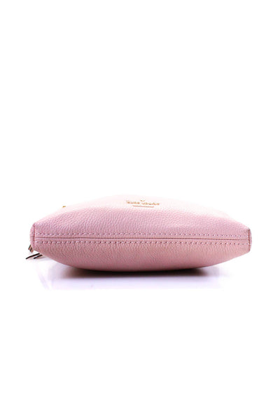 Kate Spade Women's Zip Closure Pockets Leather Crossbody Handbag Pink Size M