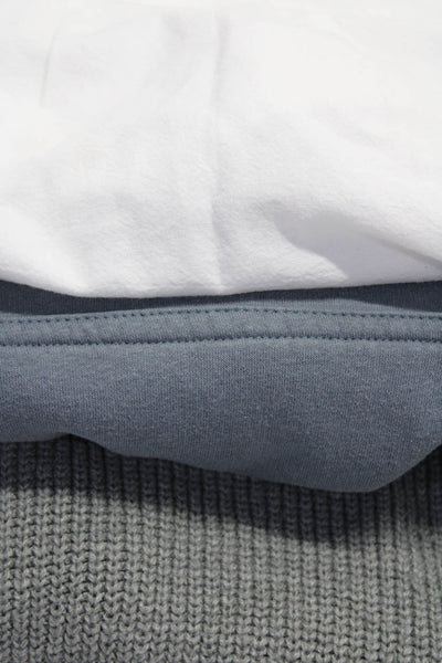 Zara Boys Hoodie Crew Neck Sweaters Button Up Shirt Gray White Size 6-7 Lot 3