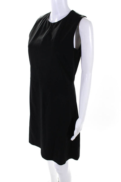 Theory Womens Sleeveless V Neck Lined A Line Dress Black Size 6