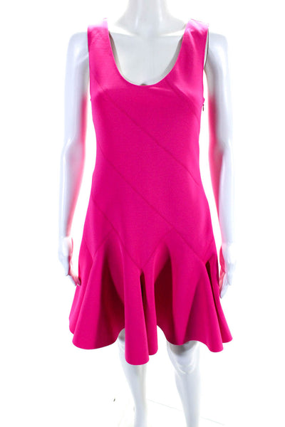 Derek Lam 10 Crosby Womens Knit Scoop Neck Sleeveless A-Line Dress Pink Size 4