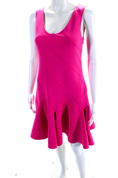 Derek Lam 10 Crosby Womens Knit Scoop Neck Sleeveless A-Line Dress Pink Size 4