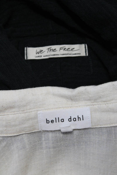 Bella Dahl We The Free Womens Cotton Button Up Blouse Top Beige Size S L Lot 2