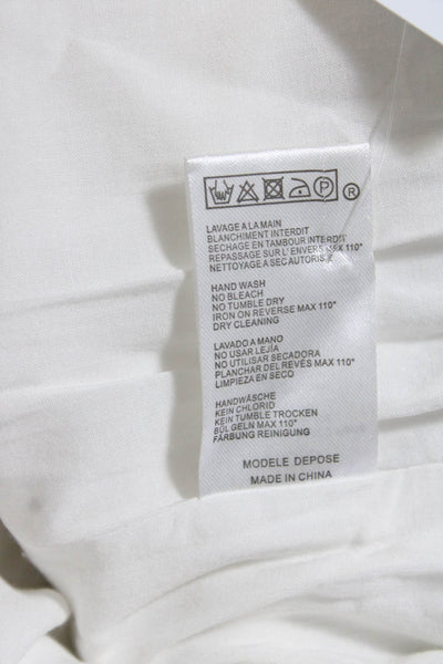 Maje Womens Smoke Wave Print Strapless Dress White Grey Size EUR 38