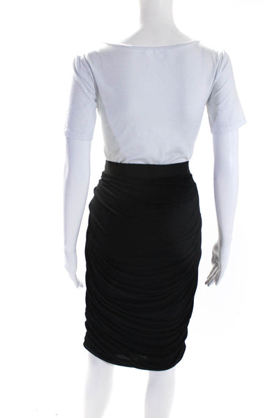 Bailey 44 Womens Draped Midi Maxi Skirt Black Size Large