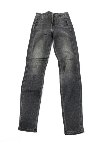 Trave J Brand Womens Slim Cut Jeans Black Size 24 Lot 2