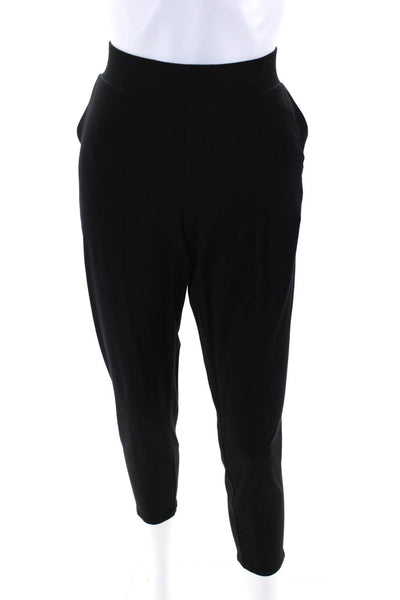 Eileen Fisher Women's Elastic Waist Pull-On Straight Leg Pants Black Size S