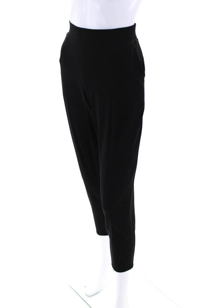 Eileen Fisher Women's Elastic Waist Pull-On Straight Leg Pants Black Size S