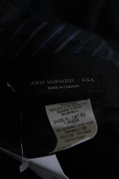 John Varvatos Star USA Mens Dark Navy Wool Pleated Dress Pants Size 32X32