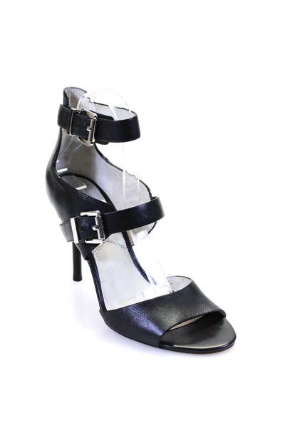 Michael Michael Kors Womens Open Toe Buckles Stilettos Heels Sandal Black Size 9
