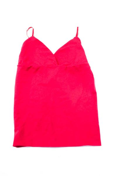 BCBG Max Azria Calvin Klein Womens Knotted Surplice Tank Top Pink S M/L Lot 2