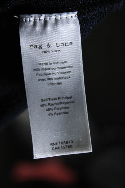 Rag & Bone Womens Dark Blue Scoop Neck Long Sleeve Sweater Top Size M