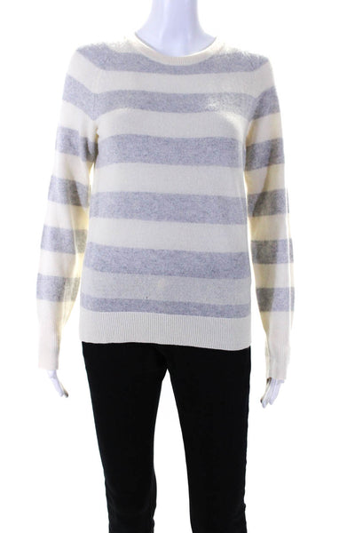 Equipment Femme Womens Metallic Cashmere Striped Sweater Top Gray Size XS