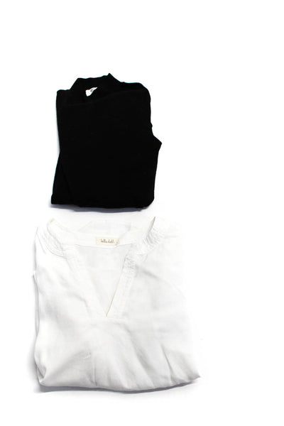 Bella Dahl Bailey 44 Womens Long Sleeved Blouse Sweater White Black Size L Lot 2
