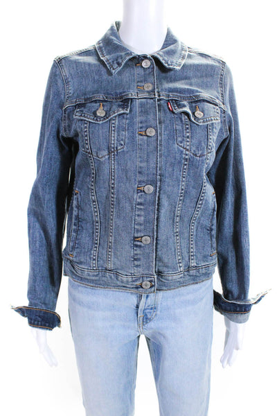 Levi Strauss & Co Womens Button Down Long Sleeve Denim Jacket Blue Size L