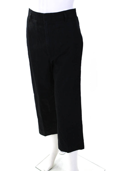 Joseph Womens High Rise Straight Leg Pants Black Cotton Size EUR 34