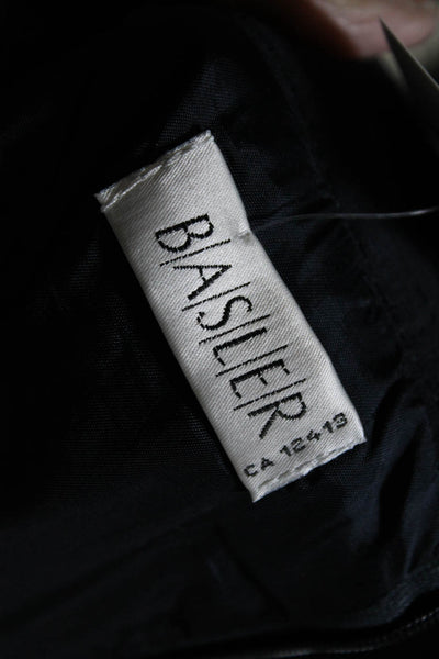 BASLER Womens Back Zip Knee Length Pleated A Line Skirt Navy Blue Size FR 36