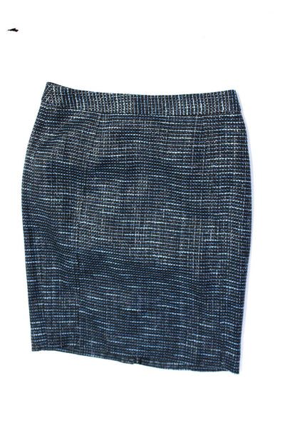 Halogen Calvin Klein Womens Tweed Pencil Skirt Dress Pants Blue Black 4P 6 Lot 2