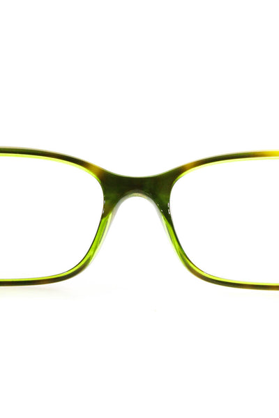Coach Womens Tortoise Shell Print Rectangular Frame Eyeglasses Green