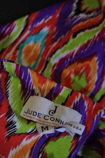 Jude Connally Womens Ikat Print Sleeveless Shift Dress Multicolor Size M
