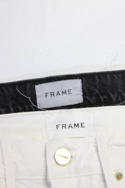 Frame Women's Button Closure Five Pockets Skinny Denim Pant White Size 24 Lot 2