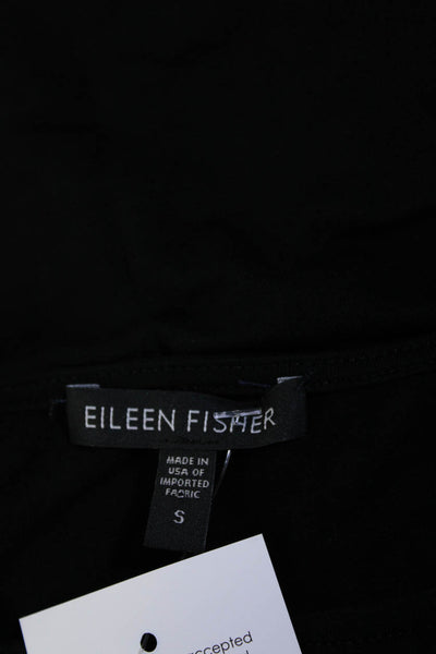 Eileen Fisher Women's Round Neck Sleeveless Tunic Tank Top Black Size S