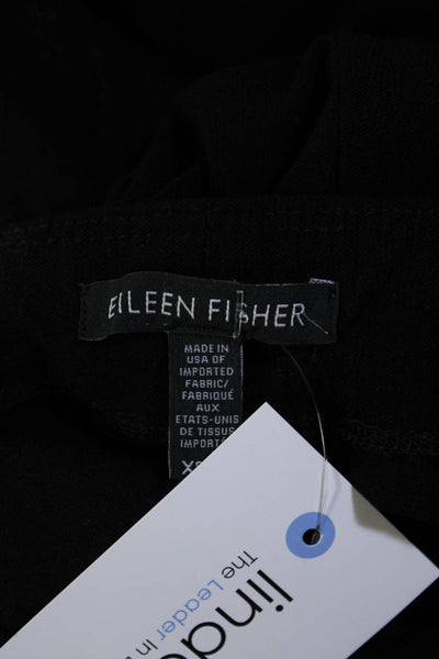 Eileen Fisher Women's Elastic Waist Pull-On Straight Leg Pant Black Size XS
