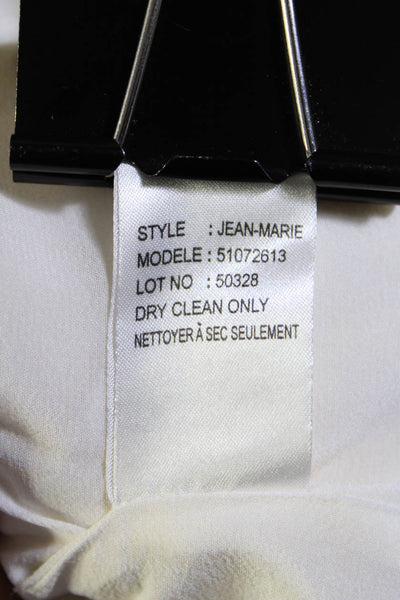 Theory Womens Silk Chiffon Studded Waist Jean-Marie Dress Cream White Size 4