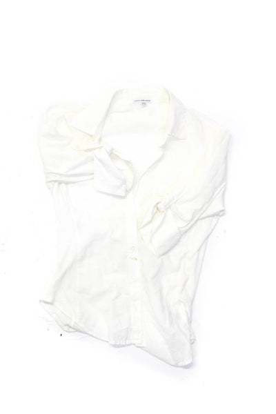 Standard James Perse Echo Elie Tahari Womens Buttoned Tops White Size 1 S Lot 3