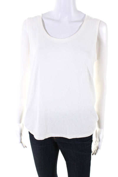 Eileen Fisher Women's Round Neck Sleeveless Tank Top Blouse White Size S