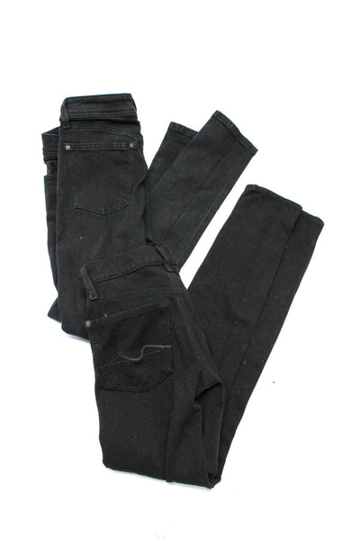DL1961 7 For All Mankind Womens Emma Legging Jeans Black Size 25 Lot 2