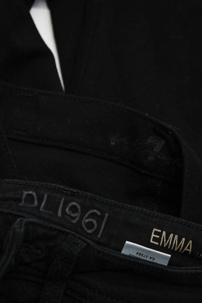 DL1961 7 For All Mankind Womens Emma Legging Jeans Black Size 25 Lot 2