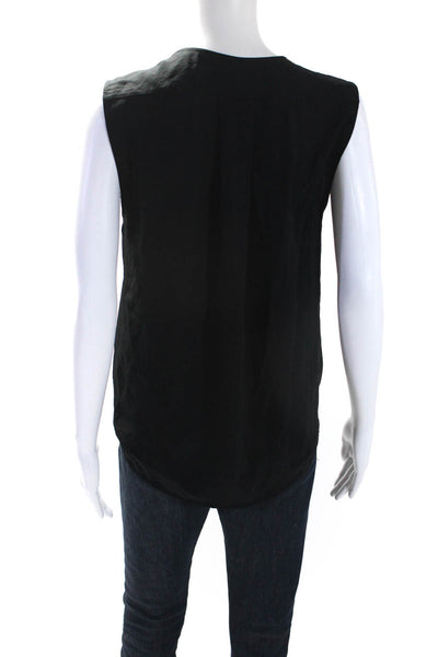 Rag & Bone Womens Sleeveless V Neck Pullover Tank Top Black Size Medium