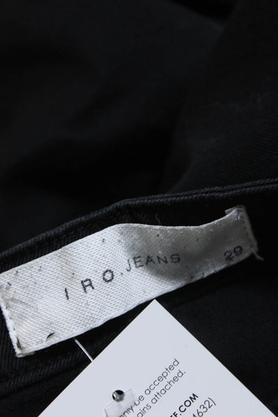 IRO Jeans Womens Black Cotton Mid-Rise Skinny Leg Jeans Size 29